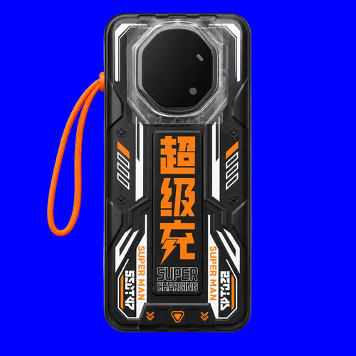 Original Imported 30,000mAh Power Bank – Fast Charging Portable Power Bank with LED Display (Black & Orange)