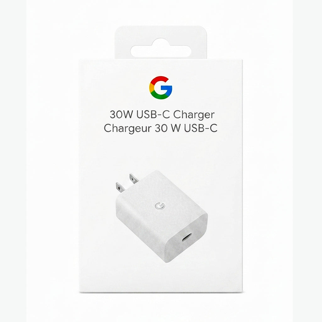 Google 30W USB-C Fast Charger | Original 30W USB-C Power Adapter (US 2-Pin Plug)