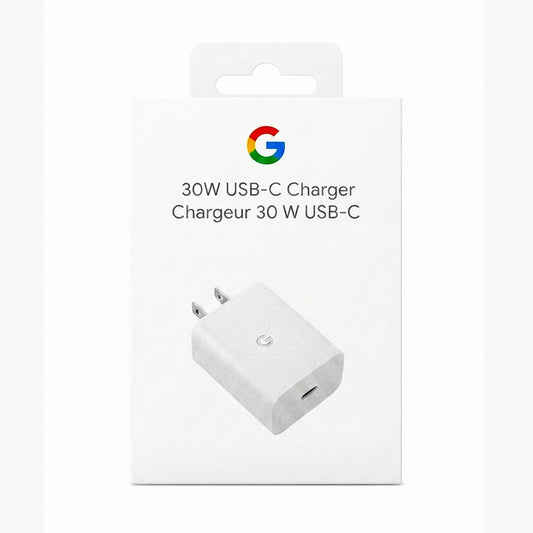 Google 30W USB-C Fast Charger | Original 30W USB-C Power Adapter (US 2-Pin Plug)