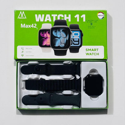 Watch 11 Max42 AMOLED Smart Watch | Bluetooth Calling Smartwatch