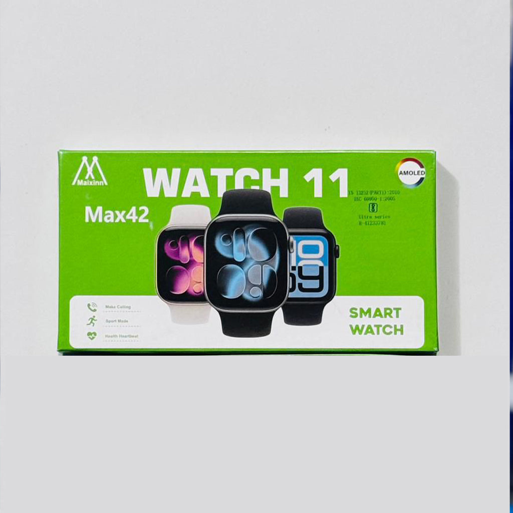 Watch 11 Max42 AMOLED Smart Watch | Bluetooth Calling Smartwatch