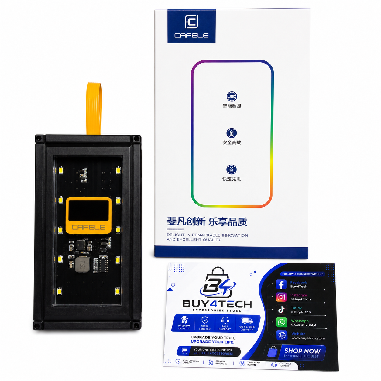 Original CAFELE Imported 30000mAh Fast Charging Power Bank | PD 22.5W | LED Digital Display